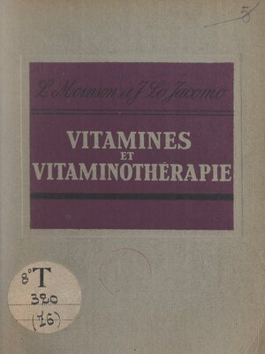 cover image of Vitamines et vitaminothérapie